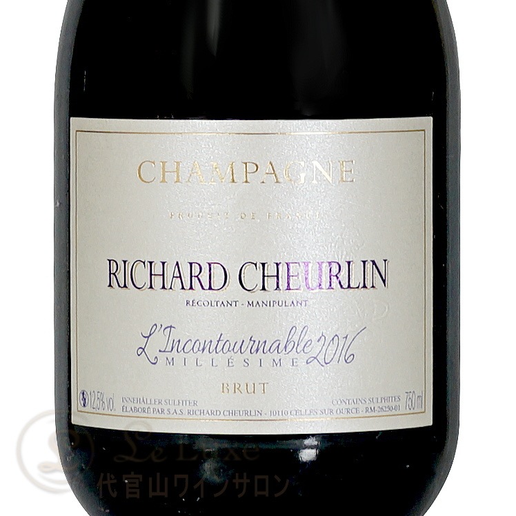 2016 ֥å 󥳥ȥʡ֥ ꥷ㡼   ѡ˥ ˢ ɸ  750ml Richard Cheurlin Brut l'Incontournable Millesime