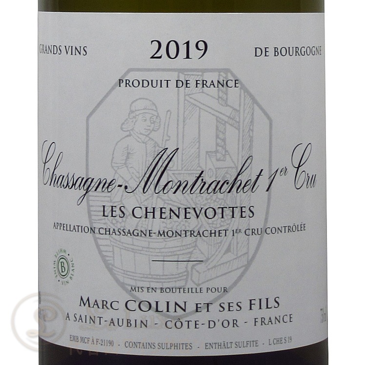 2020 ���㥵���˥� ����å��� �ץ�ߥ� ����� �� ����̥����å� �ޥ륯 ����� ������ ��磻�� �ɸ� 750ml Marc Colin et Ses Fils Chassagne-Montrachet 1er Cru Les Chenevottes