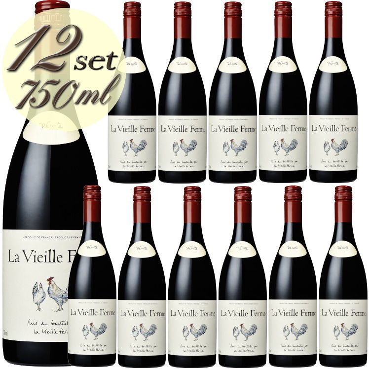 1ケース 12本入特価 2024 ラ ヴィエイユ フェルム ルージュ ファミーユ ペラン 正規品 赤ワイン 辛口 750ml Famille Perrin La Vieille Ferme Rouge