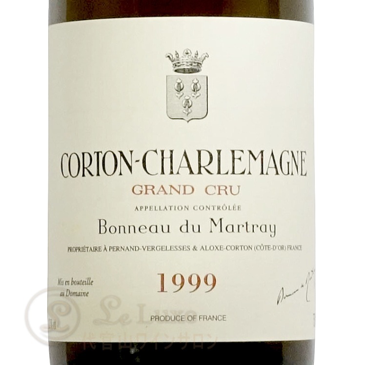 1999 ����ȥ� ������ޡ��˥� ����� ����� �ܥΡ� �ǥ� �ޥ�ȥ쥤 ��磻�� �ɸ� 750ml Domaine Bonneau du Martray Corton Charlemagne Grand Cru
