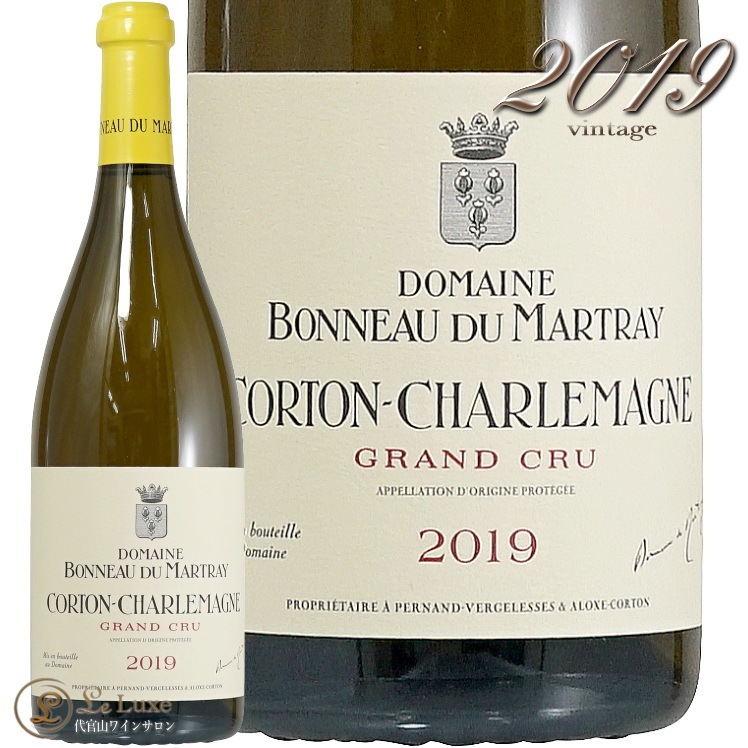 CORTON-CHARLEMAGNE 2019 空き瓶 CORTON-CHARLEMAGNE 2019 空き瓶