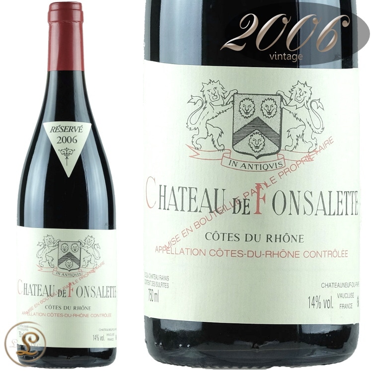 2006  ǥ  롼 ȡ  ե󥵥å ֥磻 ɸ 750ml ȡ 䥹 쥤䥹 Chateau de Fonsalette Cotes du Rhone Rouge