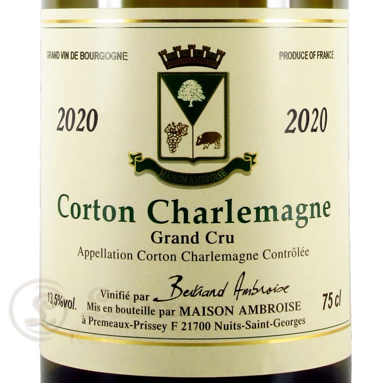 2020 ����ȥ� ������ޡ��˥� ����� ����� �٥�ȥ�� ����֥���� ������ ��磻�� �ɸ� 750ml Bertrand Ambroise Corton Charlemagne Grand Cru