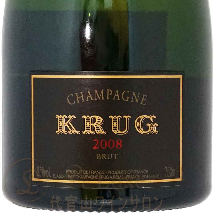 2008 ������ơ��� �����å� �����ѥ� ˢ �� 750ml KRUG Vintage