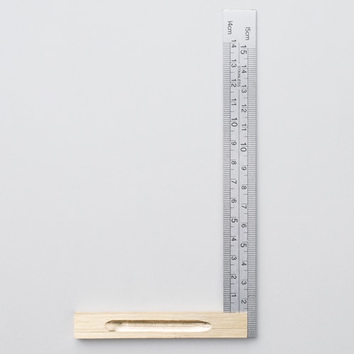 スコヤ 15cm 目盛り付き