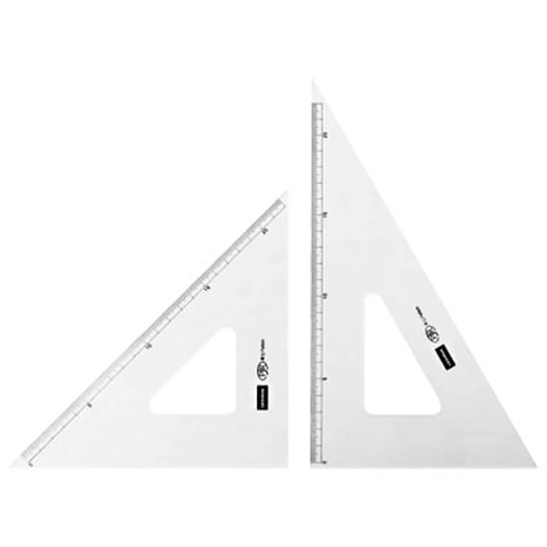 ウチダ 三角定規 30cm型 目盛り付き (2mm厚)