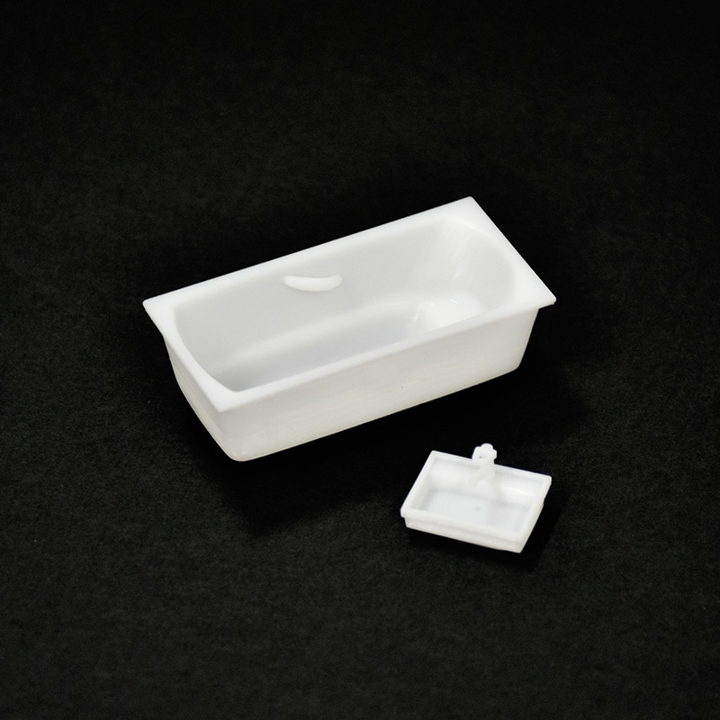 レモン インテリア模型 バスタブ・洗面台 1/30