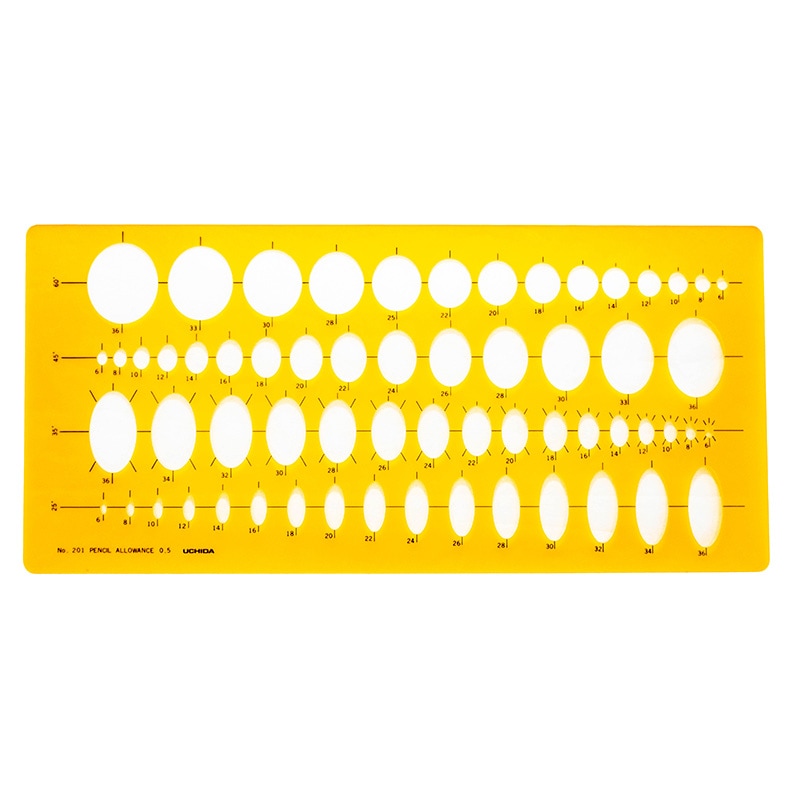 Tools 楕円定規10枚組 ウチダ 楕円定規 No.201 1-843-0201 | 設計製図・デザイン用品,設計