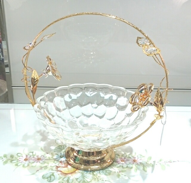 スワロフスキーコンポート　【キラキラ小物　インテリア雑貨　置物　ギフト　プレゼント　お祝い　プリンセス】