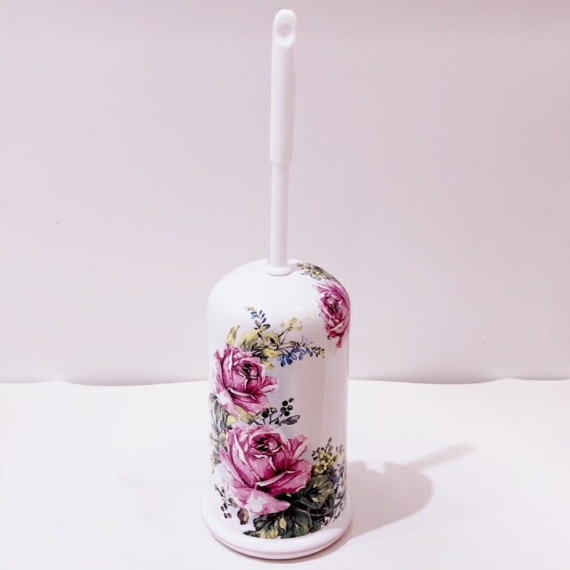 陶器トイレブラシ　ロイヤルアーデン　【薔薇雑貨　ローズ雑貨　サニタリーグッズ　お掃除　トイレタリー】