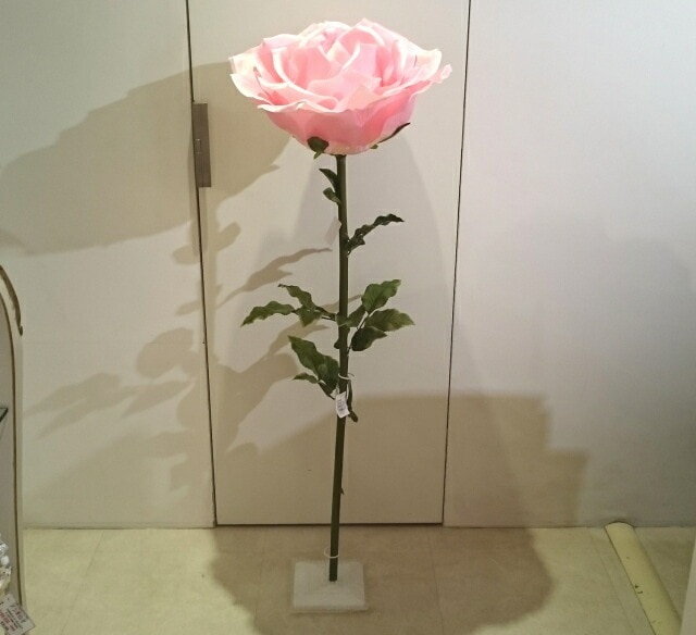 ビッグローズ（大）　ピンク　【薔薇雑貨　ローズ雑貨　造花　大きい薔薇　オブジェ　ギフト　パーティー　贈り物　プレゼント　バラ】