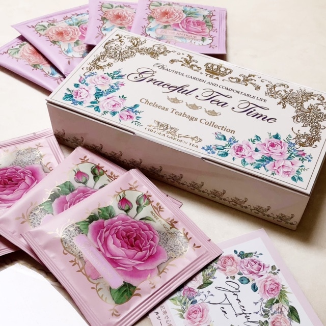 チェルシーガーデンティー　ローズティーギフト　８袋入り　【薔薇雑貨　ローズ　紅茶　ギフト　プレゼント　薔薇の紅茶】