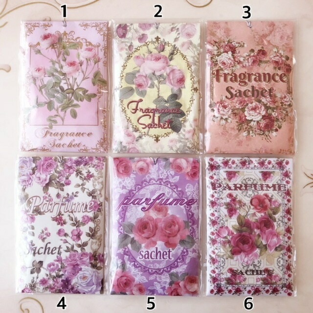 【メール便可】サシェ（小）　ローズの香り　【薔薇雑貨　ローズ雑貨　フレグランス　ポプリ　芳香剤　消臭剤　　バラの香り　プレゼント】