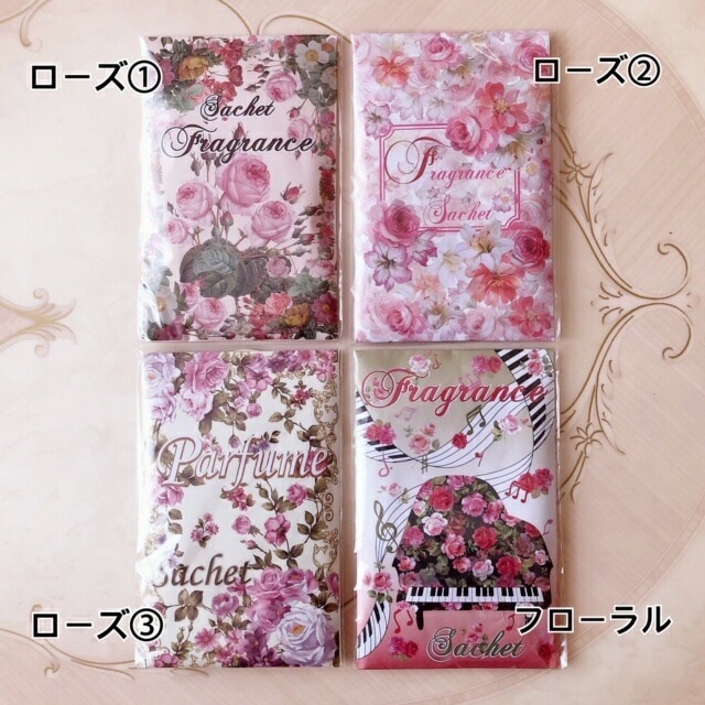 【メール便可】サシェ（大）　【薔薇雑貨　ローズ雑貨　フレグランス　ポプリ　芳香剤　消臭剤　バラの香り　フローラル　プレゼント】