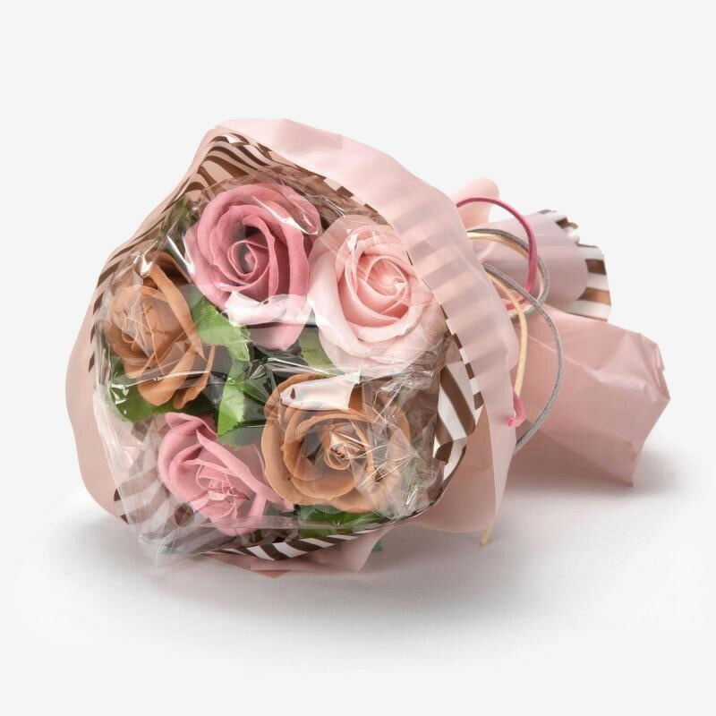 カフェ・オ・レ カラーブーケA　※専用紙袋付き　【薔薇雑貨　バスグッズ　バスペタル　フレグランス　花束　入浴剤　バブルバス　お風呂　ギフト　プレゼント】