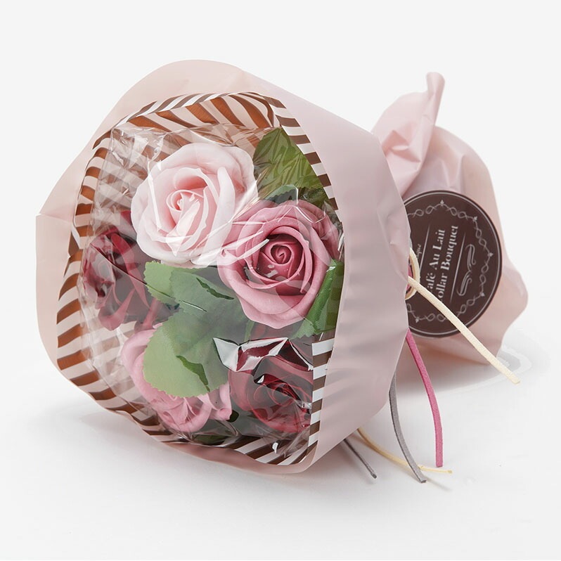 カフェ・オ・レ カラーブーケB　※専用紙袋付き　【薔薇雑貨　バスグッズ　バスペタル　フレグランス　花束　入浴剤　バブルバス　お風呂　ギフト　プレゼント】