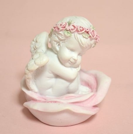 フラワーエンジェル　【薔薇雑貨　ローズ　エンゼル　天使　フェアリー　インテリア　オブジェ　置き物　ギフト　プレゼント　お祝い】