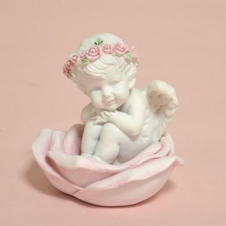 フラワーエンジェル　【薔薇雑貨　ローズ　エンゼル　天使　フェアリー　インテリア　オブジェ　置き物　ギフト　プレゼント　お祝い】