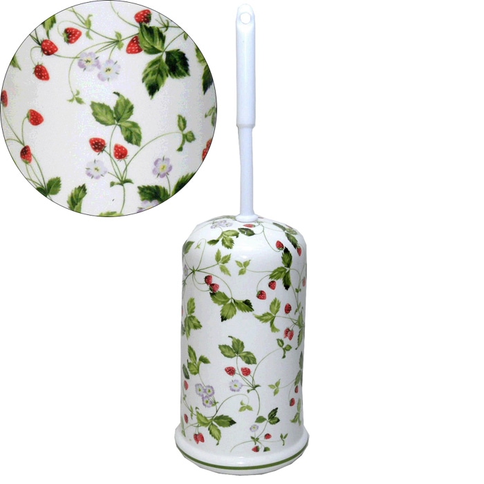 陶器トイレブラシ　ロイヤルアーデン　【薔薇雑貨　ローズ雑貨　サニタリーグッズ　お掃除　トイレタリー】