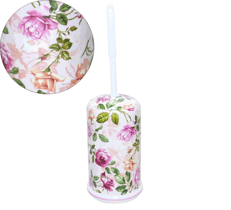 陶器トイレブラシ　ロイヤルアーデン　【薔薇雑貨　ローズ雑貨　サニタリーグッズ　お掃除　トイレタリー】