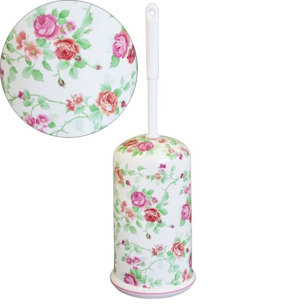 陶器トイレブラシ　ロイヤルアーデン　【薔薇雑貨　ローズ雑貨　サニタリーグッズ　お掃除　トイレタリー】