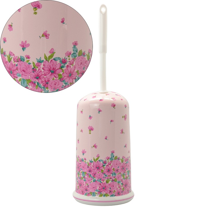 陶器トイレブラシ　ロイヤルアーデン　【薔薇雑貨　ローズ雑貨　サニタリーグッズ　お掃除　トイレタリー】