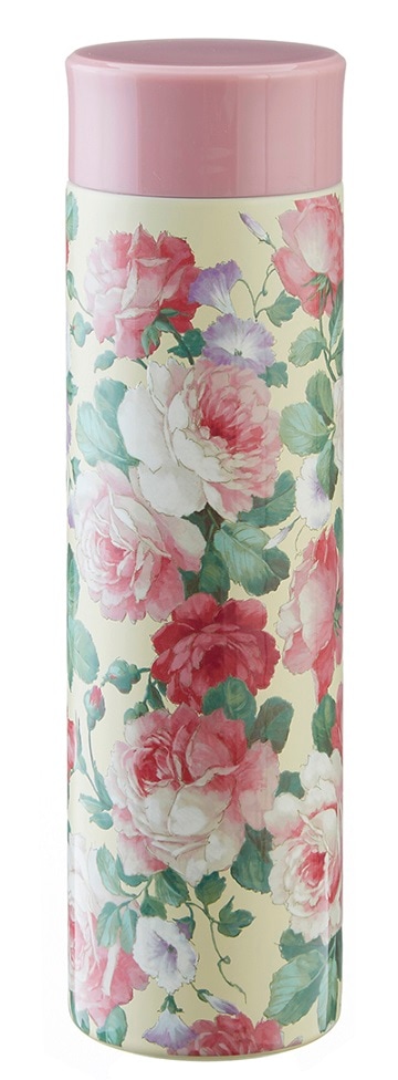 携帯まほうびん　スクリューボトル 　400ml　プリンスローズ　【薔薇雑貨　ローズ雑貨　水筒　魔法瓶　タンブラー　マグボトル】