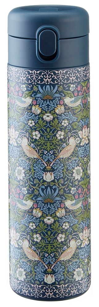 携帯まほうびん　ワンタッチボトル 　480ml　バード＆ストロベリー　【薔薇雑貨　ローズ雑貨　水筒　魔法瓶　タンブラー　マグボトル】