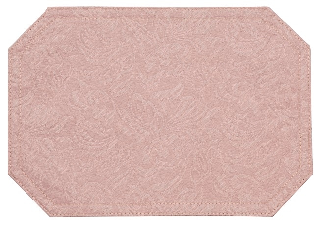 【メール便可】　撥水ランチョンマット　ピンク　【薔薇雑貨　ローズ　テーブルセンター　テーブルクロス　花柄】