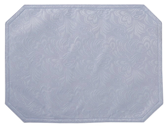 【メール便可】　撥水ランチョンマット　ライトグレー　【薔薇雑貨　ローズ　テーブルセンター　テーブルクロス　花柄】