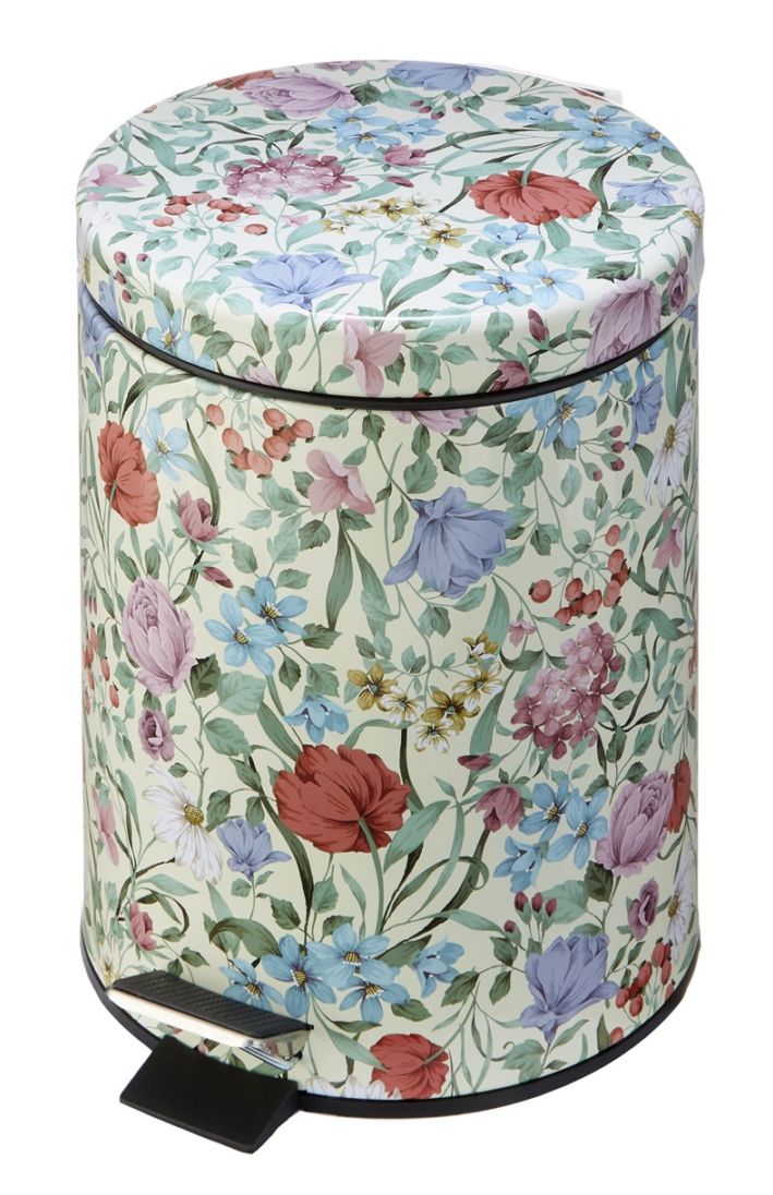 ペダル式ダストボックス　Sサイズ　マニフィガーデン　【薔薇雑貨　ゴミ箱　収納　小物入れ　ふた付きごみ箱　キッチン雑貨　サニタリー　洗面所】