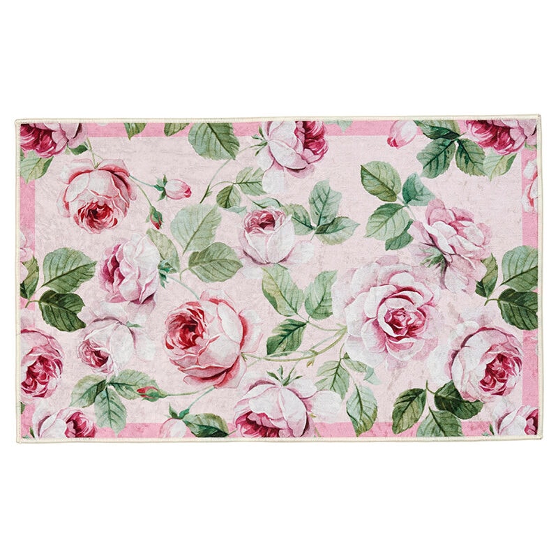 マルチマット　Sサイズ　５０×８０センチ　【薔薇雑貨　玄関マット　ルームマット　キッチンマット　薔薇柄マット　ラグマット　敷物】