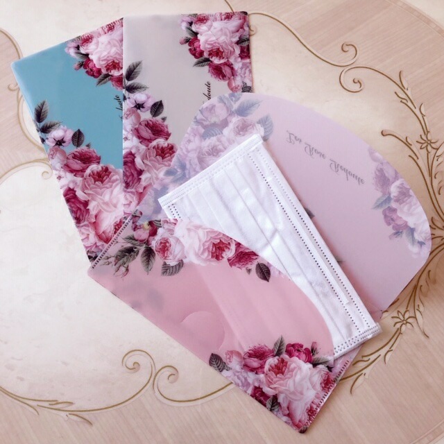 【メール便可】　日本製　ルドゥーテブロッサム　抗菌マルチケース３枚セット　【薔薇雑貨　書類整理　クリアケース　クリアファイル　マスクケース】