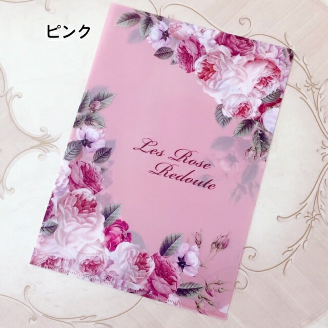 【メール便可】　日本製　ルドゥーテブロッサム　A4クリアファイル　【薔薇雑貨　ローズ雑貨　文房具　ステーショナリー　書類整理　クリアケース】