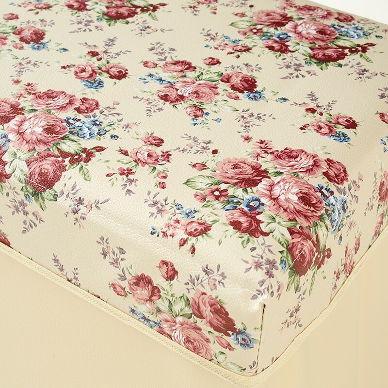 PVC収納スツール　レクタングル（長方形）　マリー　【薔薇雑貨　花柄　収納ボックス　おもちゃ箱　お片付け　インテリア】