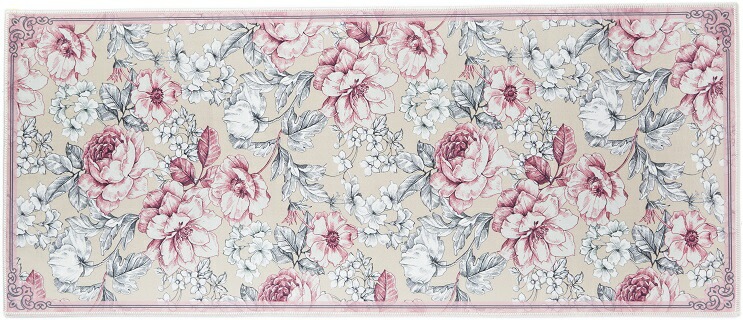 マルチマットロング　Sサイズ　５０×１２０センチ　【薔薇雑貨　玄関マット　ルームマット　キッチンマット　薔薇柄マット　ラグマット　敷物】