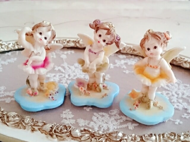 ガーデンフェアリー　３Pセット　【薔薇雑貨　天使雑貨　エンジェル雑貨　天使　エンゼル　妖精　置物　幸福】