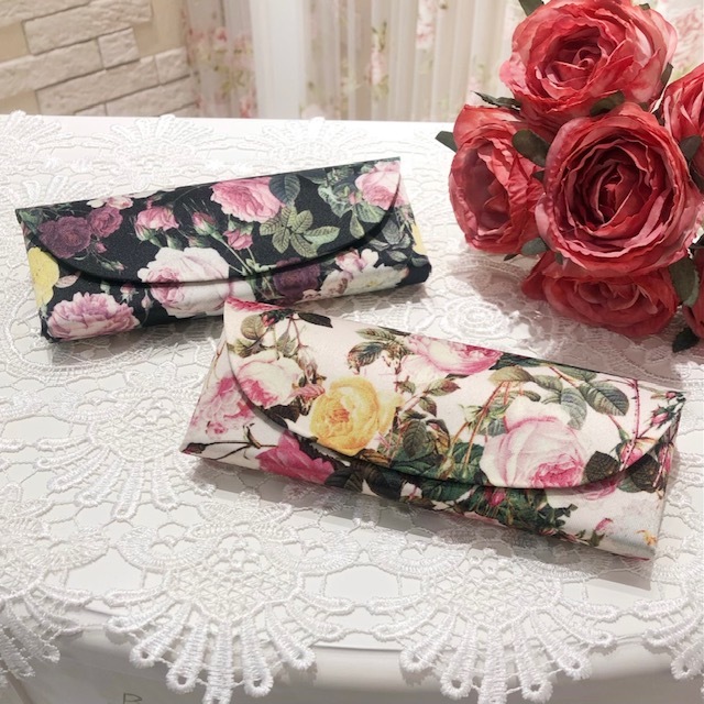 ルドゥーテフレンチ　メガネケース　【薔薇雑貨　眼鏡ケース　グラスケース　小物入れ　収納　コンパクトサイズ】