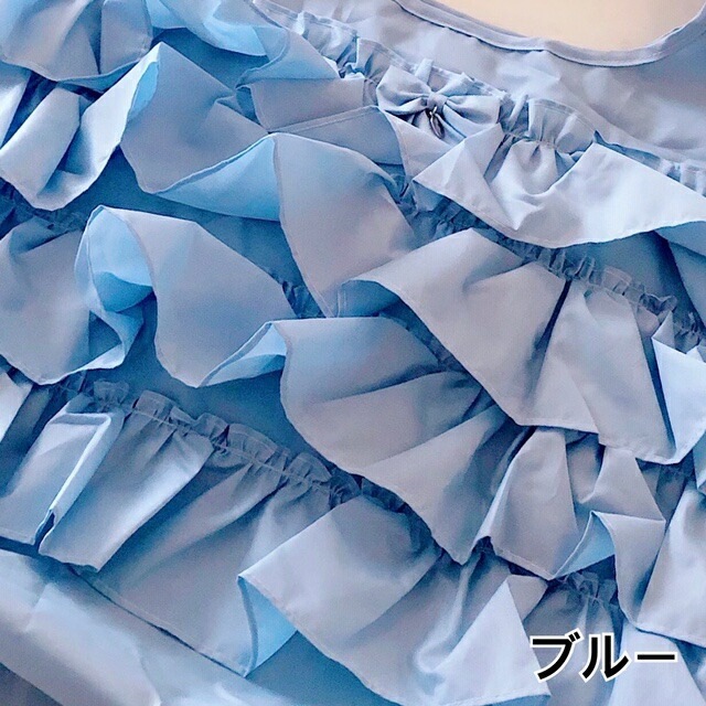 【メール便可】フリルエコバッグＬ　【薔薇雑貨　リボン　ロココ　プリンセス　サブバッグ　携帯バッグ　軽量　ショッピングバッグ　ポーチ】