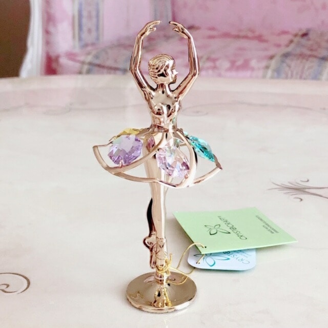 スワロフスキー　バレリーナ　【キラキラ小物　インテリア雑貨　置物　ギフト　プレゼント　お祝い　プリンセス】
