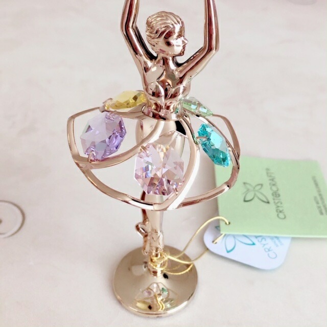 スワロフスキー　バレリーナ　【キラキラ小物　インテリア雑貨　置物　ギフト　プレゼント　お祝い　プリンセス】
