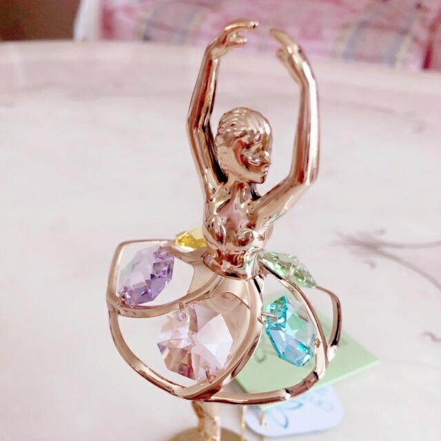 スワロフスキー　バレリーナ　【キラキラ小物　インテリア雑貨　置物　ギフト　プレゼント　お祝い　プリンセス】