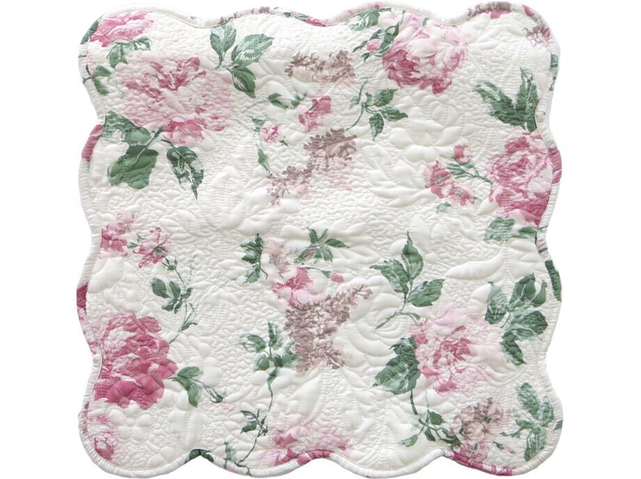 シートクッション　グローリア　【薔薇雑貨　ローズ雑貨　座布団　ラグ　マット　キルト　座席マット　チェアーマット　敷物　花柄】