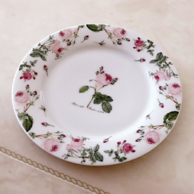 ルドゥーテ　ケーキプレート　日本製　【薔薇雑貨　ローズ雑貨　テーブルウェア　ケーキ皿　食器　ギフト　陶器　食器　ギフト】