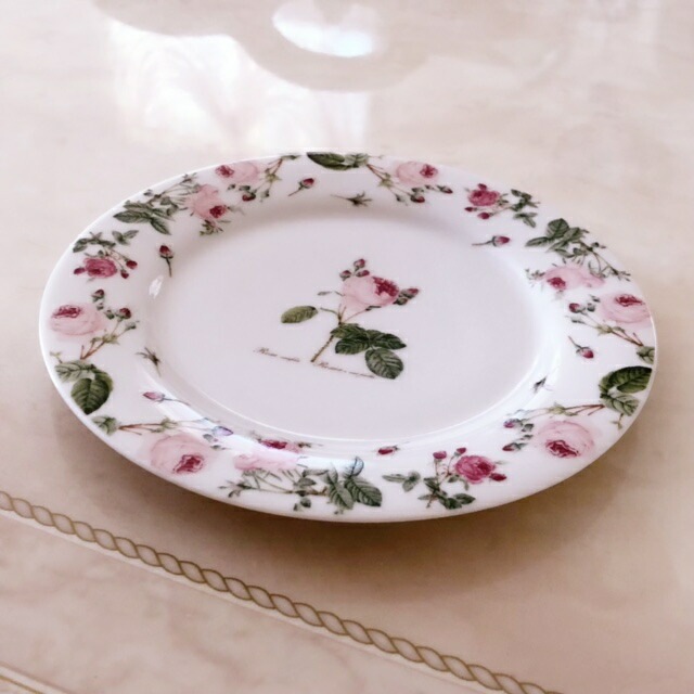 ルドゥーテ　ケーキプレート　日本製　【薔薇雑貨　ローズ雑貨　テーブルウェア　ケーキ皿　食器　ギフト　陶器　食器　ギフト】