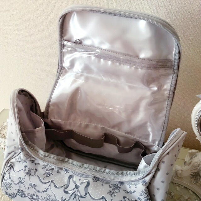 マチルドエム バッグ型ポーチ Mathilde M 【薔薇雑貨 フレンチ ロココ フランス シャビーシック コスメポーチ 化粧ポーチ】