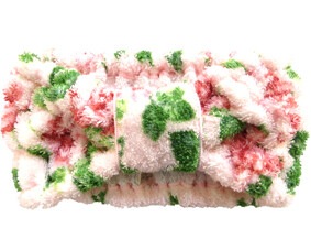 【メール便可】ヘアーバンド ジェリカ ピンク 日本製 【薔薇雑貨 ローズ雑貨 カチューシャ 洗面 サニタリー 花柄 タオル パイル素材】