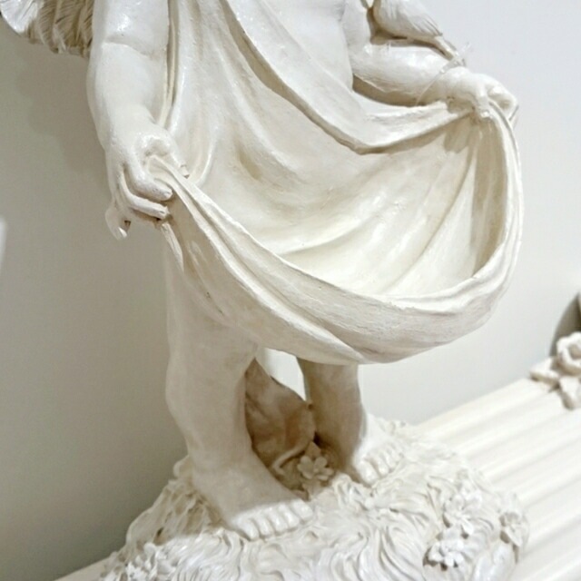 天使のジュエリートレー　ガーデニングレジン　【薔薇雑貨　天使雑貨　エンゼル　天使　プリンセス　ロココ　置物　エクステリア】