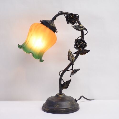 アンティックローズランプ１灯　【薔薇雑貨　ローズ雑貨　姫系雑貨　プリンセス　シャンデリア　タッチセンサー　贈り物　ライト　照明】