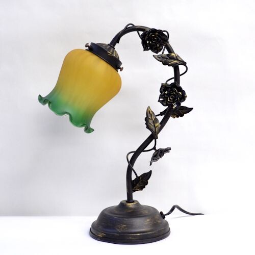 アンティックローズランプ１灯　【薔薇雑貨　ローズ雑貨　姫系雑貨　プリンセス　シャンデリア　タッチセンサー　贈り物　ライト　照明】